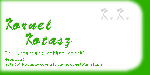 kornel kotasz business card