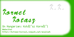 kornel kotasz business card